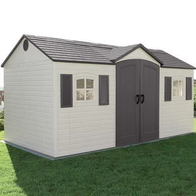 Lifetime Storage Shed: lifetime Garden Building Shed – 15′ X 8′ – Gray - Image 6